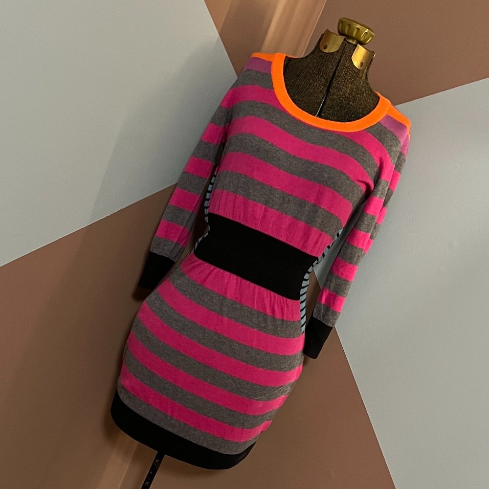 Only Striped Sweater Mini Dress